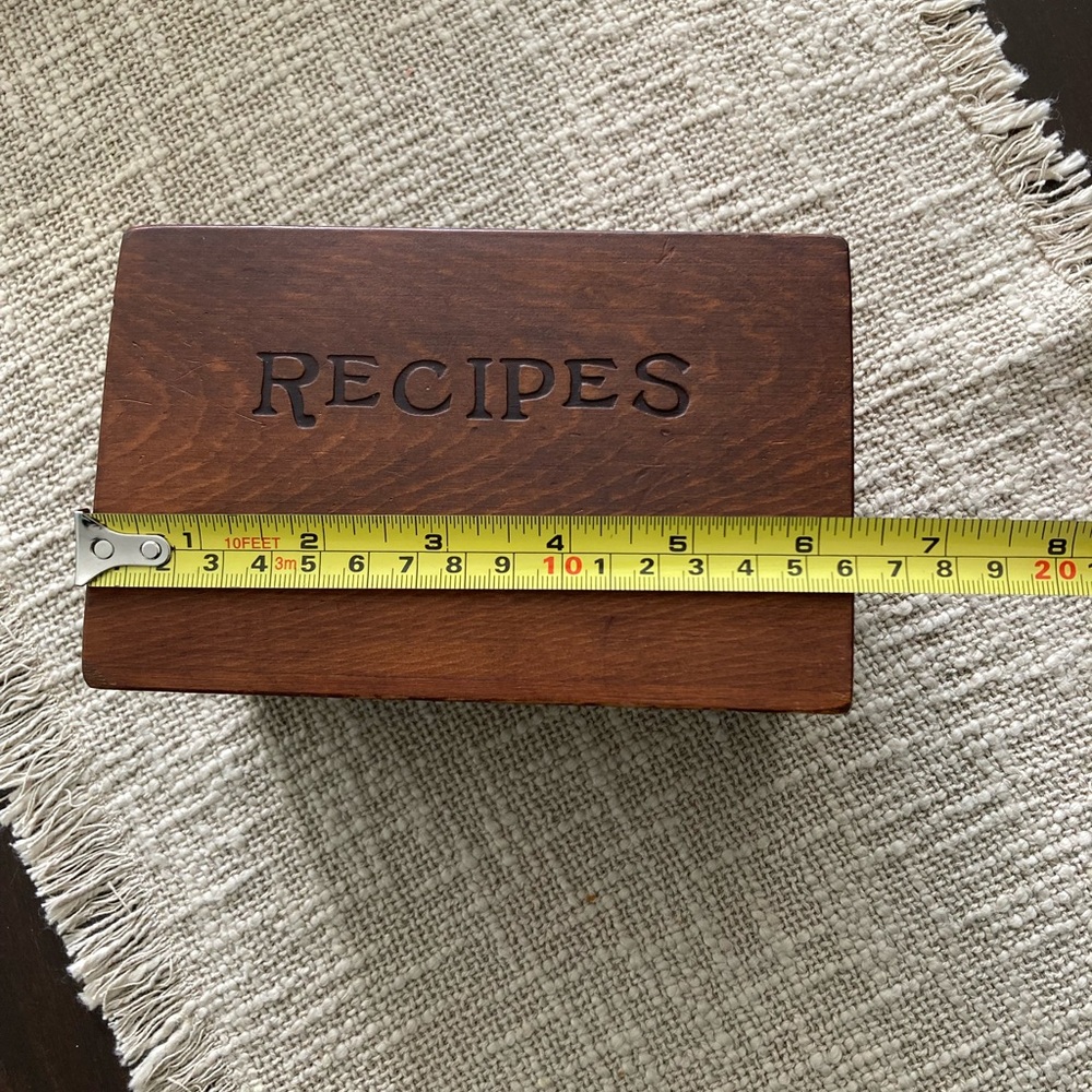 Classic Wooden Recipe Box - Picture 8 of 9